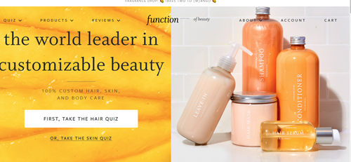 Function of Beauty online store