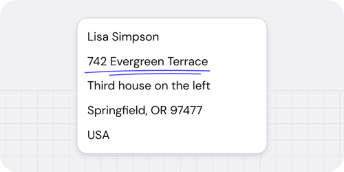 Address Line 1 Example