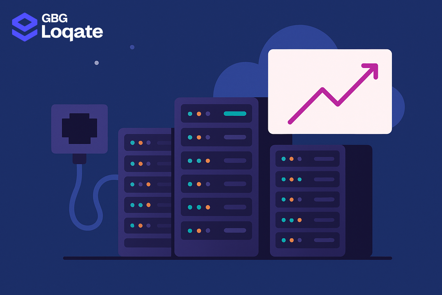 Image showing a graph and a computer server