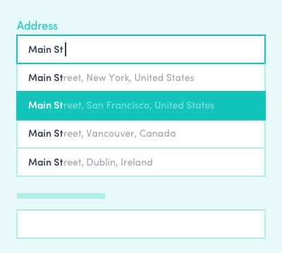 Type-ahead address validation from Loqate